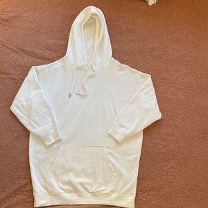 Medium; H&M; Long White Hoodie